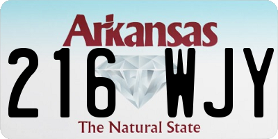 AR license plate 216WJY