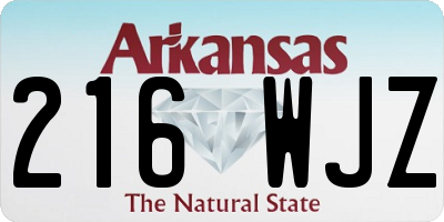 AR license plate 216WJZ