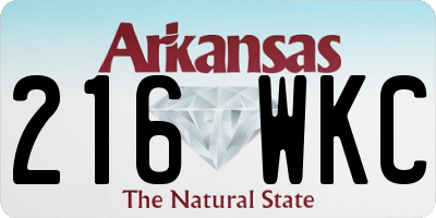 AR license plate 216WKC