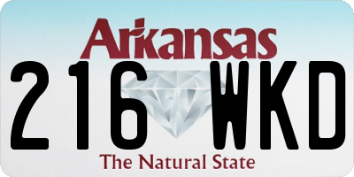 AR license plate 216WKD