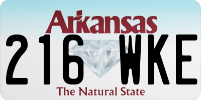 AR license plate 216WKE