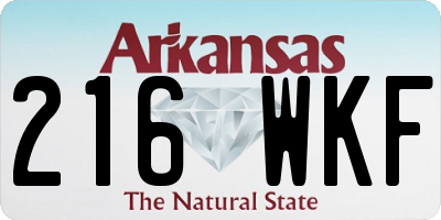 AR license plate 216WKF