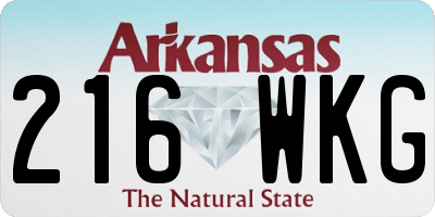 AR license plate 216WKG