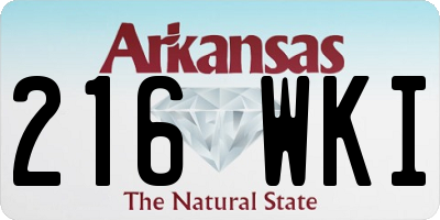 AR license plate 216WKI