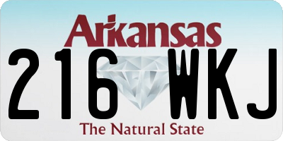 AR license plate 216WKJ