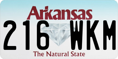 AR license plate 216WKM