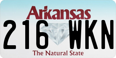 AR license plate 216WKN
