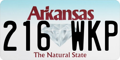 AR license plate 216WKP