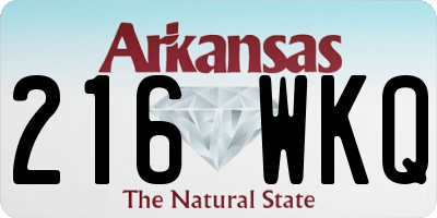 AR license plate 216WKQ