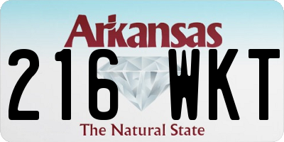 AR license plate 216WKT