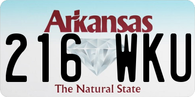 AR license plate 216WKU