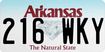 AR license plate 216WKY