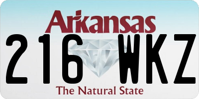 AR license plate 216WKZ