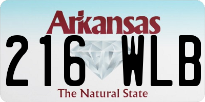 AR license plate 216WLB
