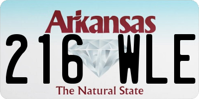 AR license plate 216WLE