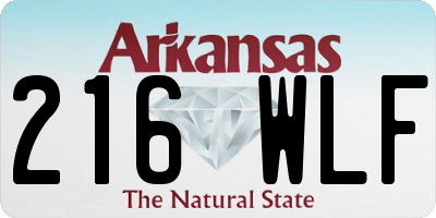 AR license plate 216WLF