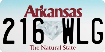 AR license plate 216WLG