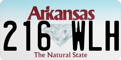 AR license plate 216WLH