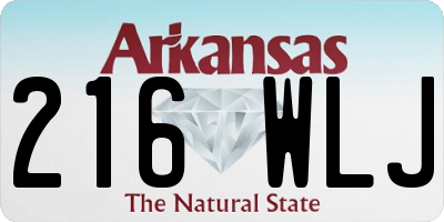 AR license plate 216WLJ