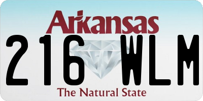 AR license plate 216WLM