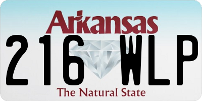 AR license plate 216WLP