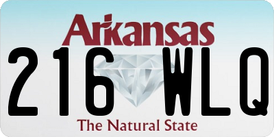 AR license plate 216WLQ