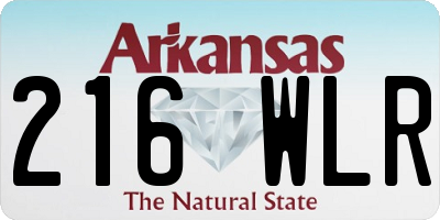 AR license plate 216WLR
