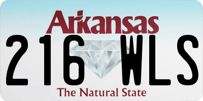 AR license plate 216WLS