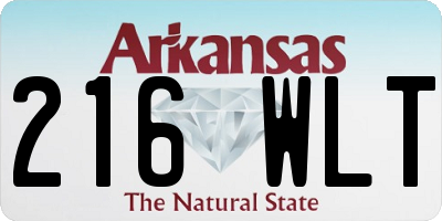 AR license plate 216WLT