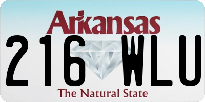 AR license plate 216WLU