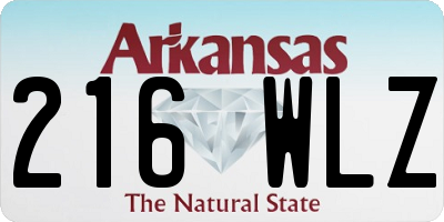 AR license plate 216WLZ