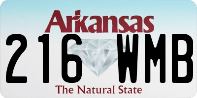 AR license plate 216WMB