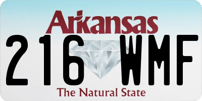 AR license plate 216WMF