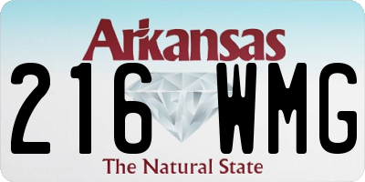AR license plate 216WMG