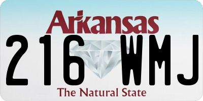 AR license plate 216WMJ