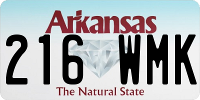 AR license plate 216WMK