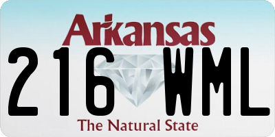 AR license plate 216WML