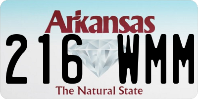 AR license plate 216WMM