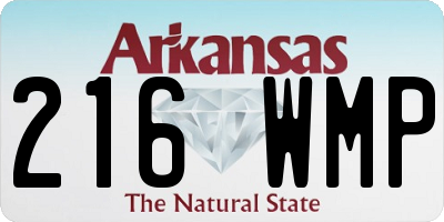 AR license plate 216WMP