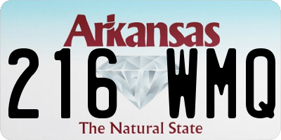 AR license plate 216WMQ