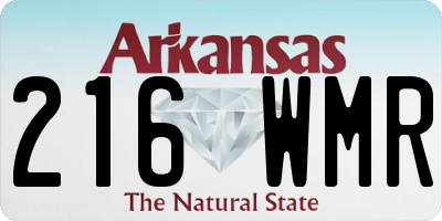 AR license plate 216WMR