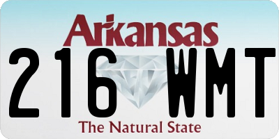 AR license plate 216WMT