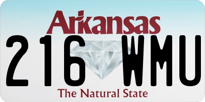 AR license plate 216WMU
