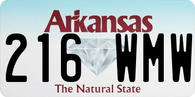 AR license plate 216WMW