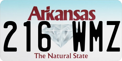 AR license plate 216WMZ