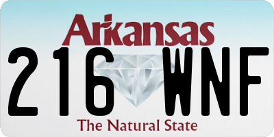 AR license plate 216WNF