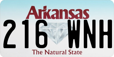 AR license plate 216WNH