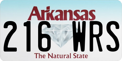 AR license plate 216WRS