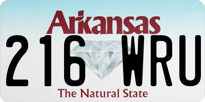 AR license plate 216WRU