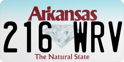 AR license plate 216WRV